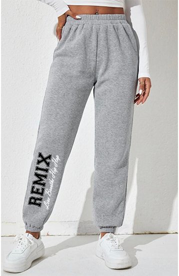 Grey elastic sweatpants clearance